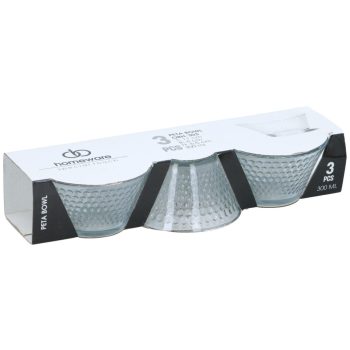 ÜVEGTÁL "PETA" 300ML 3DB-OS