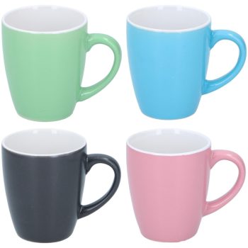 BÖGRE 150ML 7,5X10X8,5CM 4SZÍN KERÁMIA