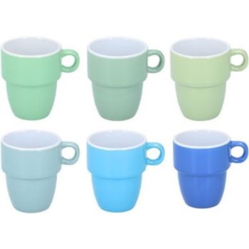 BÖGRE 200ML 11X8,2X9CM 6SZÍN KERÁMIA