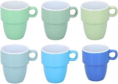 BÖGRE 200ML 11X8,2X9CM 6SZÍN KERÁMIA