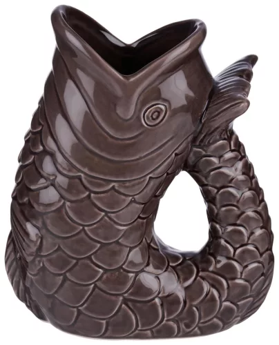 VÁZA PORCELÁN HAL FORMÁJÚ 13X8X17CM