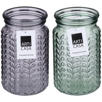 VÁZA ÜVEG 11X11X18CM 2 FÉLE