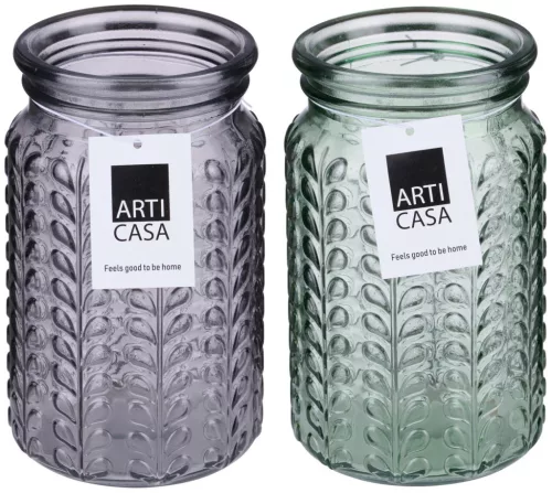 VÁZA ÜVEG 11X11X18CM 2 FÉLE