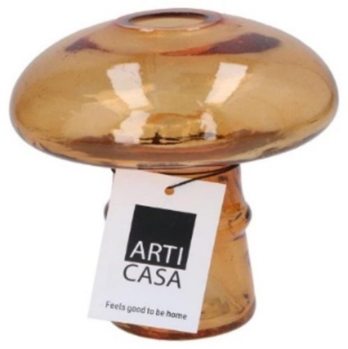 VÁZA ÜVEG GOMBA FORMA 12X12X13CM