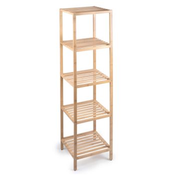 FÜRDŐSZOBA POLC LAKKOZOTT BAMBUSZ 5 SZINTES 33X32X141CM