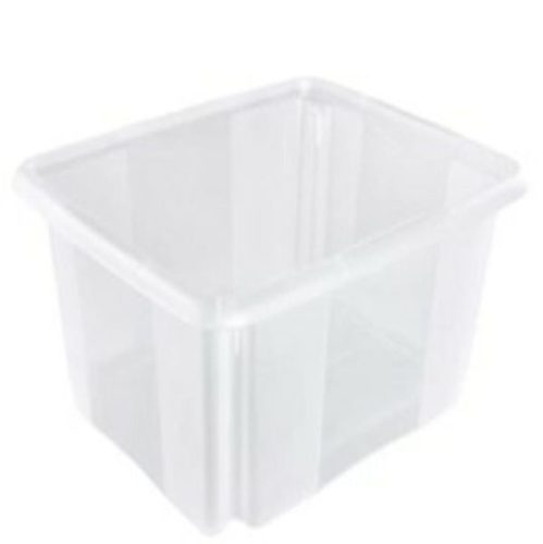 TÁROLÓ DOBOZ 24L FEDELES ÁTLÁTSZÓ 41X34X22CM