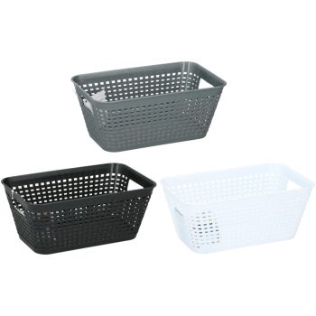 TÁROLÓ KOSÁR 25,5X16X11CM 115GR 3SZÍN MŰA.