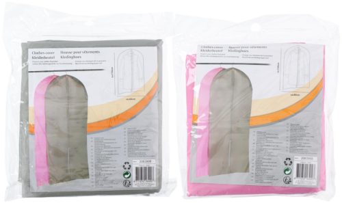 RUHA TÁROLÓ ZSÁK 150X60CM 2SZÍN PINK/SZÜRKE