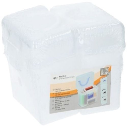 TÁROLÓ DOBOZ 2DB 9,5X6,5X8,7CM MŰA. 4FÉLE