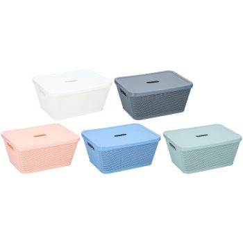   TÁROLÓ KOSÁR KÖZEPES MÉRET 5FÉLE 29,5X23,4X13CM 320GR PP BC