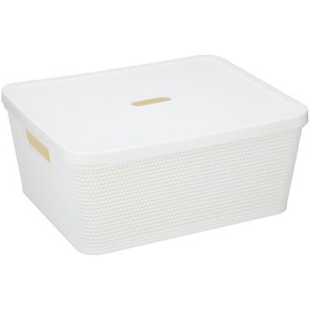 TÁROLÓ DOBOZ MŰA. FEDELES 36X29X15CM 5 SZÍNBEN