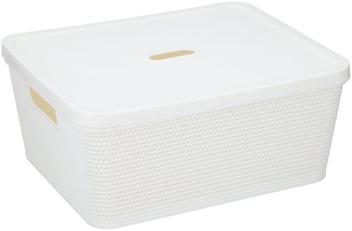 TÁROLÓ DOBOZ MŰA. FEDELES 36X29X15CM 5 SZÍNBEN