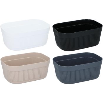 KOSÁR BORDÁZOTT 36X26X15CM 4 SZÍNBEN