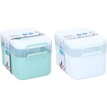 VARRÓDOBOZ 28X20X19CM 2 SZINTES 4 RÉSZRE OSZTOTT 2FÉLE