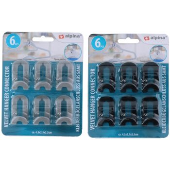   VÁLLFA AKASZTÓ/RENDSZEREZŐ 6DB HELYTAKARÉKOS 4,5X2,5X2,5CM 5GR 2SZÍN