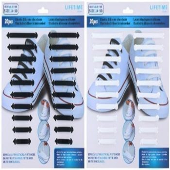 CIPŐFŰZŐ 20DB 4,5X10,5CM 26GR FEHÉR/FEKETE ELASZTIKUS