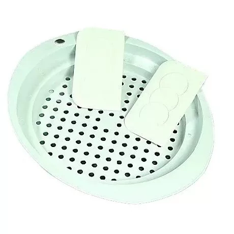 GALUSKASZAGGATÓ SPATULÁVAL (KICSI LYUKÚ: 6MM) BELSŐ ÁTM:21CM KÜLSŐ ÁTM:26CM