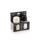 SÓ-BORS SZÓRÓ ÜVEG 2 DB/CS 200ML FEKETE/FEHÉR H:12,2CM SZ:5,5CM M:12,5CM
