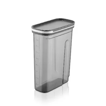   TÁROLÓDOBOZ "EXCLUSIVE" MŰANYAG ÁTTETSZŐ SZÜRKE 2,7L