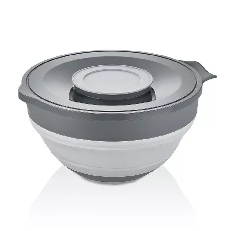 KEVERŐTÁL MŰA. 2 AZ1-BEN FEDŐVEL ÖSSZECSUKHATÓ 3,25L 26,3X23,3X12,8CM, SZÜRKE