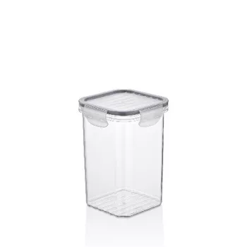   TÁROLÓDOBOZ "QUICK" MŰA. 1,25L 11,6X11,6X16,5CM, ÁTLÁTSZÓ