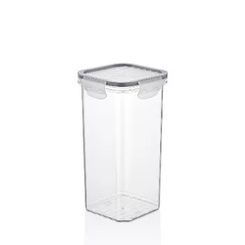   TÁROLÓDOBOZ "QUICK" MŰA. 1,65L 11,6X11,6X21,3CM, ÁTLÁTSZÓ