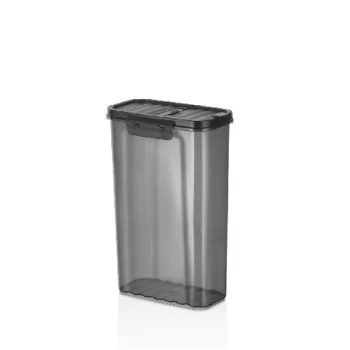   TÁROLÓDOBOZ "QLIFE" MŰA. 2,5L 16,5X9,4X25CM, FEKETE