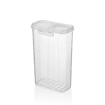   TÁROLÓDOBOZ "QLIFE" MŰA. 2,5L 16,5X9,4X25CM, ÁTLÁTSZÓ