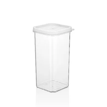   TÁROLÓDOBOZ "QUICK" MŰA. 1,65L 10,9X10,9X21,1CM, ÁTLÁTSZÓ