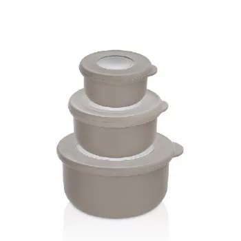   TÁL SZETT 3DB-OS "QLIFE" MŰA. FEDŐVEL 100/250/500ML 13,3X12X6,6CM