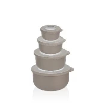   TÁL SZETT 3DB-OS "QLIFE" MŰA. FEDŐVEL 250/500/900ML 16,2X14,8X7,9CM
