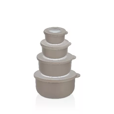 TÁL SZETT 3DB-OS "QLIFE" MŰA. FEDŐVEL 250/500/900ML 16,2X14,8X7,9CM