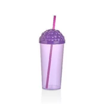 POHÁR MŰA. LILA SZÍVÓSZÁLLAL "SZEDER" 700ML