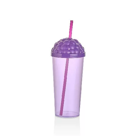 POHÁR MŰA. LILA SZÍVÓSZÁLLAL "SZEDER" 700ML