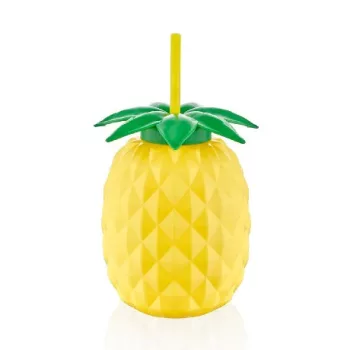 POHÁR MŰA. ANANÁSZ FORMÁJÚ SZÍVÓSZÁLLAL 800ML