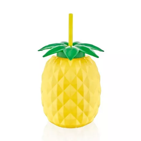 POHÁR MŰA. ANANÁSZ FORMÁJÚ SZÍVÓSZÁLLAL 800ML