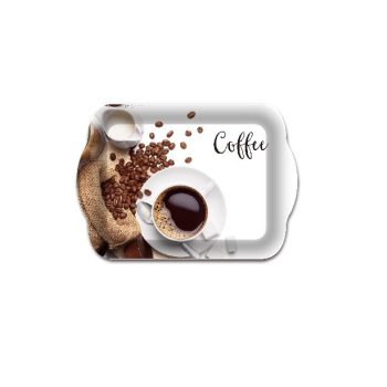 UZSONNÁS TÁLCA 21*14,3*2CM MŰA. "COFFEE"