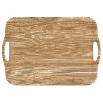 TÁLCA FÜLLEL 41,8*28,5*2,3 CM MŰA.  NATÚR/FA MINTÁS