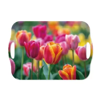 TÁLCA FÜLLEL 41,8X28,5X2,3 CM MŰA.  TULIPÁN