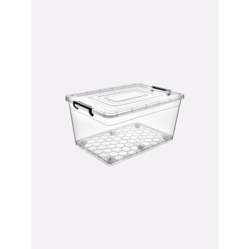   TÁROLÓDOBOZ SZÖGL. MŰA. PATENTZÁRAS TETŐVEL VÍZT., KERÉKKEL 30L 19*40*60CM