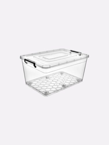 TÁROLÓDOBOZ SZÖGL. MŰA. PATENTZÁRAS TETŐVEL VÍZT., KERÉKKEL 30L 19*40*60CM