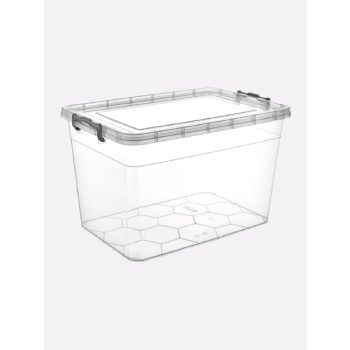   TÁROLÓDOBOZ . MŰA. PATENTZÁRAS TETŐVEL VÍZT/SZÜRKE 25L "JOKER" 22,5*31,7*48,3CM