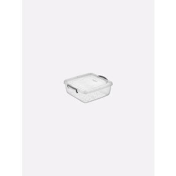   TÁROLÓDOBOZ SZÖGL. MŰA. PATENTZÁRAS TETŐVEL 700ML "SQUARE" 6*15,7*13,8CM