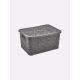 TÁROLÓDOBOZ SZÖGL. TETŐVEL MŰA. 20L 4 SZÍN "LACE" 19*30,4*43CM
