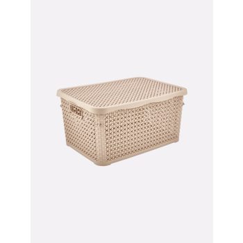   TÁROLÓDOBOZ SZÖGL. TETŐVEL MŰA. 20L 3 SZÍN "PEARL" 19,5*30,3*43CM