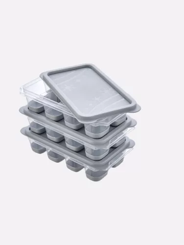 JÉGKOCKAKÉSZÍTŐ 3DB-OS FORMA SZILIKONNAL "MINI"