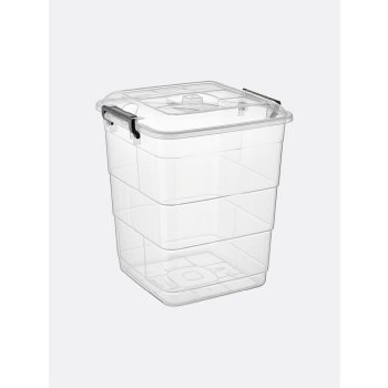 TÁROLÓDOBOZ NÉGYZET ALAKÚ 21L "TETRIS" MŰA.