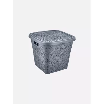 SZENNYES TARTÓ CSIPKE MINTA 'LACE' 16L MŰA.
