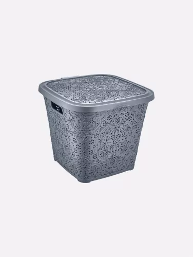 SZENNYES TARTÓ CSIPKE MINTA 'LACE' 16L MŰA.