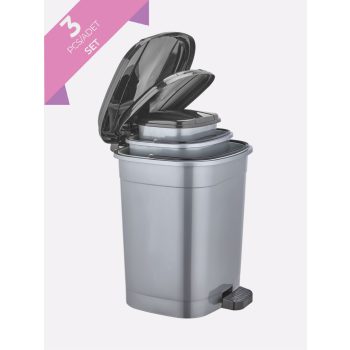   SZEMETES SZETT MŰA. PEDÁLOS 'CLASICO' 3DB-OS 5/10/20L 4F.